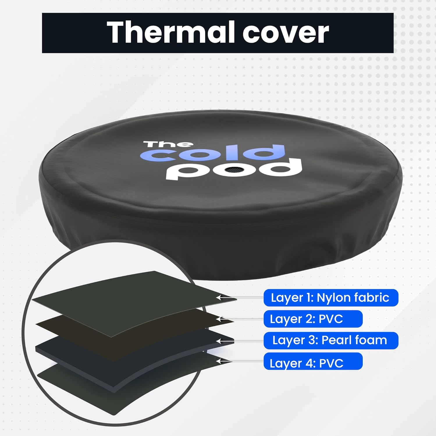 The Cold Pod Ice Bath Tub for Athletes with Cover: Cold Plunge Tub for Recovery, Multiple Layered Portable Ice Bath Plunge Pool